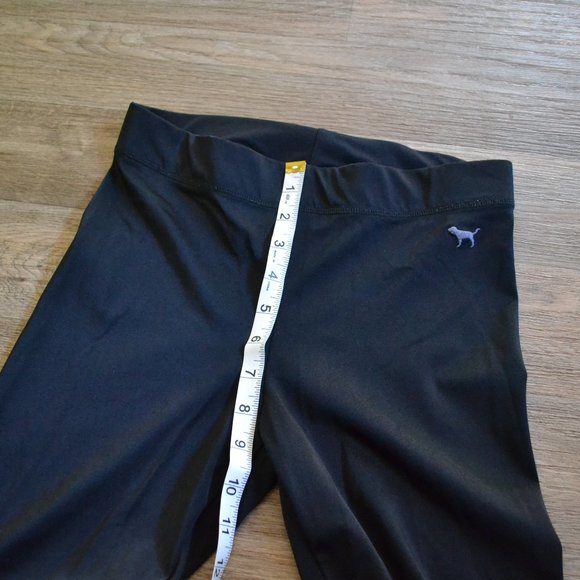 Pink Victoria's Secret Faux Silk Leather Black Pant Size Small - Picture 7 of 7